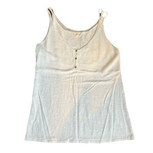 Eileen Fisher 100% Linen Tank Top Ivory Women’s M